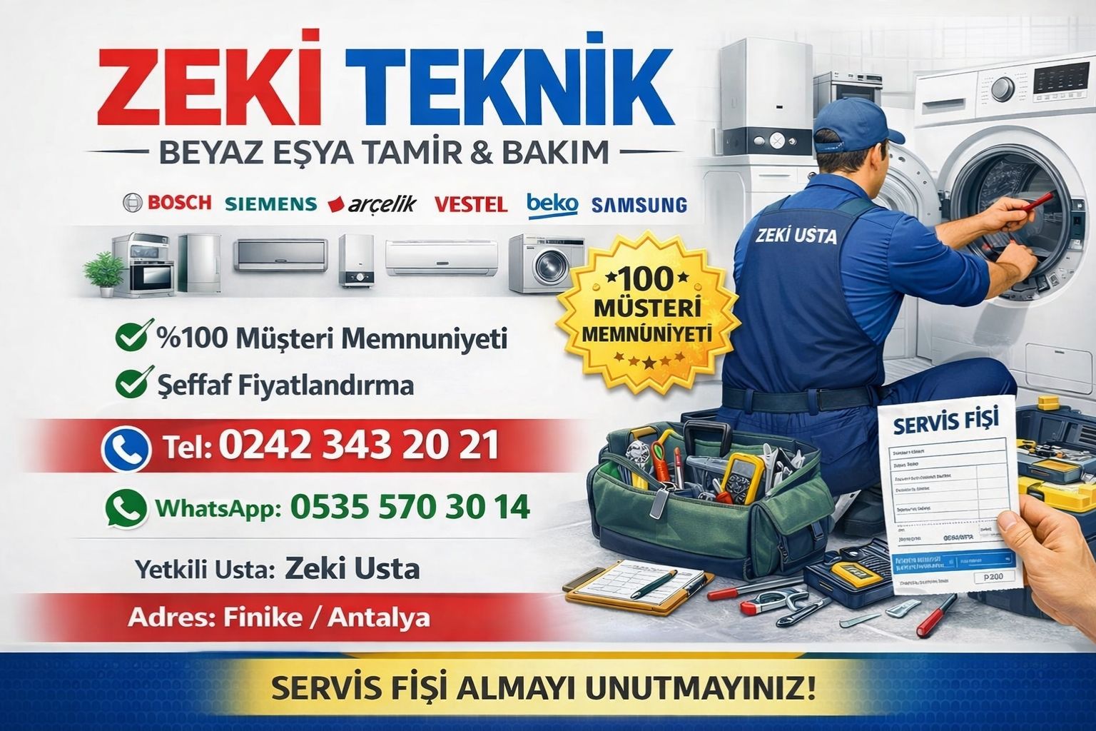 Finike Beyaz Eşya Servisi